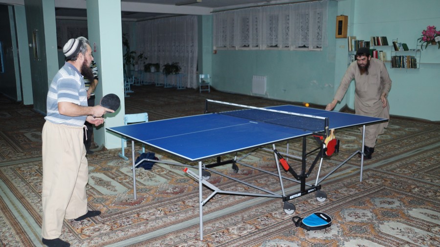Турнир по  настольному теннису проходит в казанской мечети