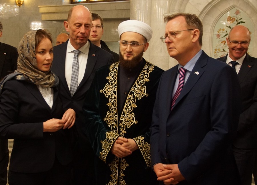 В мечети Кул Шариф состоялась встреча муфтия Татарстана с Премьер-министром Тюрингии Бодо Ромеловым