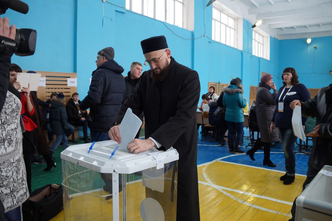 Муфтий РТ принял участие в выборах Президента России