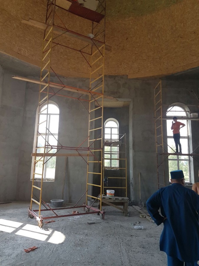 Заместитель муфтия ознакомился  с ходом строительства новой мечети в Дрожжановском районе